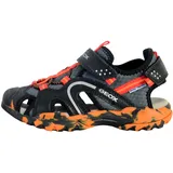 GEOX J Borealis Boy Sandal, Black/RED, 28 EU