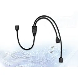 Inter-Tech Netz-Splitter - 4-poliger Stecker zu 4-poliger Stecker