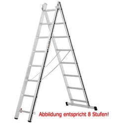 Mehrzweckleiter Hymer ALU PRO, zweiteilig 2x6 Sprossen Länge 1,71 / 2,83 m