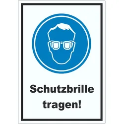 Schutzbrille tragen Aufkleber A0 (841x1189mm)