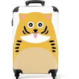 NoBoringSuitcases.com© Kinderkoffer Tierporträt - Katze - Kinder 55x35x20cm, 4 Rollen, Kinder Koffer Klein, Trolley Handgepäck, Reisekoffer bunt 35 cm x 55 cm x 20 cm