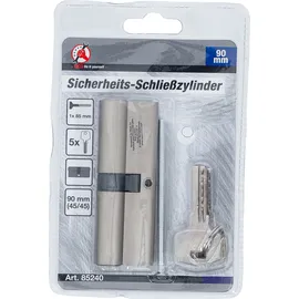 BGS Diy 85240 Sicherheits Schließzylinder Zylinderlänge 90mm Größe 45/45mm