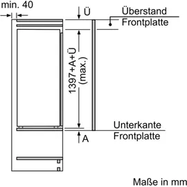 Neff KI1513FE0 Einbaukühlschrank (247 l, 1397 mm hoch)