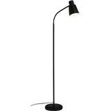 BRILONER - Stehlampe, Stehleuchte, Deko im Wohnzimmer, Leselampe, Schwenkbare Lampe, Wohnzimmerlampe, Fußtaster, Indirekte Beleuchtung, Schlafzimmerlampe, Bürolampe, 128x21x43 cm, Schwarz