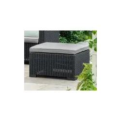 Allibert California Hocker Anthrazit, wetterfest, Garten, Outdoor