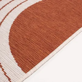 Carpet City Outdoorteppich DUO RUG 5739, rechteckig, Höhe: 5 mm, Wendeteppich Wetterfest In- & Outdoor, Balkon, Terrasse, Wohnzimmer rot 160 cm x 230 cm x 5 mm