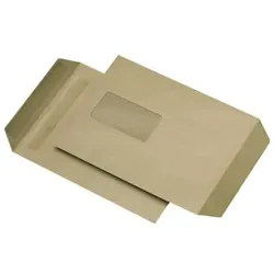 Versandtasche C5 mit Fenster selbstklebend 90g braun 500ST