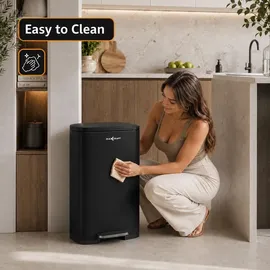 MAXCRAFT Mülleimer 50 l Schwarz
