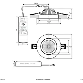 EVN PS54100102 1 schwenkbar Aluminium/Kunststoff