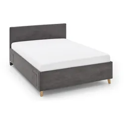 Meise Möbel Cool Polsterbett Holzfuß massiv eichefarbig - Braun