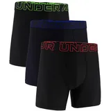Under Armour Herren Men's UA Performance Tech 6" 3-Pack Boxerjock Unterwäsche, Schwarz/Schwarz/Schwarz, XXL - XXL