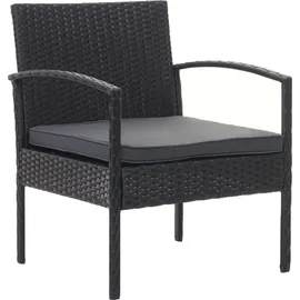 Mendler Poly-Rattan Garnitur 4-tlg. Schwarz