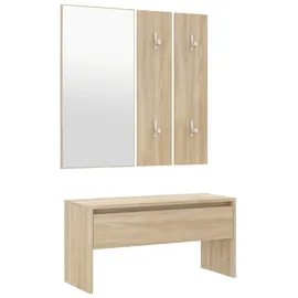 vidaXL Garderoben-Set Flurmöbel-Set 120x40x180 Eiche