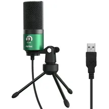 Fifine Mikrofon USB Kondensator Mikrofon Streaming mit Ständer PC Mac grün
