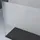 doporro Duschwand Duschtrennwand 100x200 Walk-In Dusche schwarz mit Doppel-Stabilisator aus Echtglas 8mm ESG-Sicherheitsglas Milchglas-Streifen