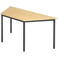 Bümö Besprechungstisch, Ahorn, Schwarz, Nachbildung,Ahorn, 160x72x69 cm, FSC Mix,