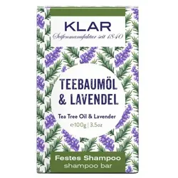 Klar festes Shampoo Teebaumöl &Lavendel (gegen Schuppen)