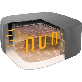BESTWAY Xtras EnergySense Plus Thermo-Komplettabdeckung grau 201 x 201 x 80 cm