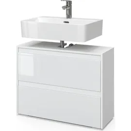 Vicco Waschbeckenunterschrank Majest, Hochglanz, 80.1 x 62 cm mit 2 Schubladen, Vicco