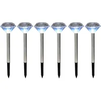 GLOBO LED Solarleuchte Gartendeko Außenlampe Erdspieß Stecklampe im Diamant