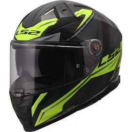 LS2 VECTOR II CARBON SAVAGE Glänzend/Schwarz/Neongelb XXS