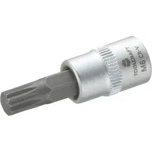 TOOLCRAFT M6 Innen-Vielzahn Steckschlüssel-Bit-Einsatz 6 mm 1/4