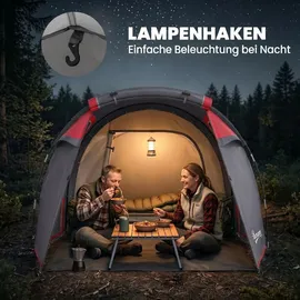 Outsunny Tunnelzelt 2-3 Personen Grau