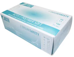 NITRAS POLYMER SOFT Latex Einmalhandschuhe, weiß 8215-XS , 1 Packung = 100 Stück, Größe XS