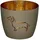 Giftcompany Madras Windlicht M Dackel 8,5 cm beige/gold