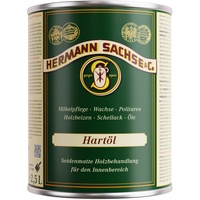 Hermann Sachse Holz braucht Dieses Hartöl | Arbeitsplattenöl Holzöl | Möbelöl für Tische Möbel | Leinöl Holzschutz im Innenbereich (2,5Liter)