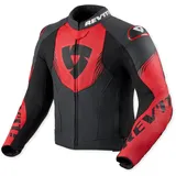 RevIt! Argon 3 Lederjacke Schwarz/Rot 52