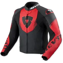 RevIt! Argon 3 Lederjacke Schwarz/Rot 52
