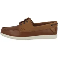CLARKS Herren Bratton Boat Slipper, Dark Tan, 46 EU