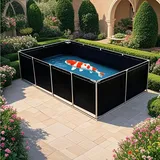 Hynbdes Aquarium-Teichbecken, Innen-/Außenbecken Wassertank Mit Rahmen Und Ablassventil, PVC-Plane Für Oberirdischen Fischteich Für Koi Und Goldfische