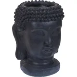 PROGARDEN Blumentopf Buddha-Figur 25x26x35 cm Anthrazit