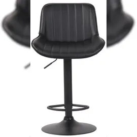 CLP 2er Set Barhocker Lentini Kunstleder Mit Fußstütze I Thekenhocker Höhenverstellbar & 360° Drehbar