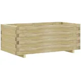 furnicato Hochbeet 100 x 50 x 40 cm Beige/Grün