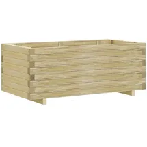 furnicato Hochbeet 100 x 50 x 40 cm Beige/Grün