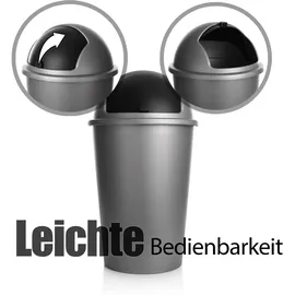 BigDean Abfalleimer 50 l Grau
