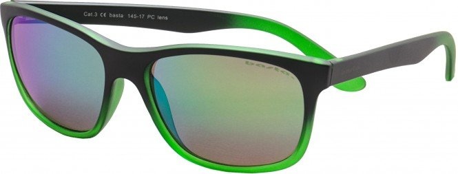 BASTA PLAIN Sonnenbrille black/green gradient