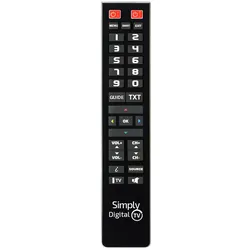 SUPERIOR ELECTRONICS Simply Digital TV, TV, Drucktasten, Schwarz, Silber