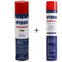 IPERON® 5 x 750 ml Ungezieferspray & 5 x 400 ml Wespenspray im Set + Zeckenhaken
