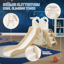 joyz Rutschen 3 in 1 Weiß-Beige Kunststoff