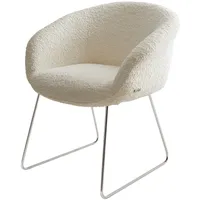 DeLife Polsterstuhl Vinka-Flex mit Armlehnen Kufengestell Edelstahl Taschenfederkern