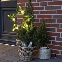 LED Gartenstecker Stern mit Metallstab, 36 x 72 cm