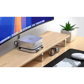 Satechi Stand Hub Mac Mini M4 SSD Enclosure Silber