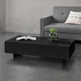 [en.casa] Lärketorp Schwarz Hochglanz 115 x 55 x 31 cm