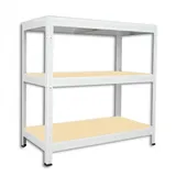 Kellerregal mit Holzböden Biedrax 35 x 60 x 90 cm weiss - 3 Fachböden MDF