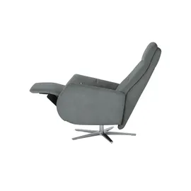 Max Schelling Sessel Elmira Mikrofaser 81 x 118 x 90 cm grau mit Relax-Funktion