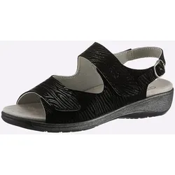 Sandalette CLASSIC BASICS, Damen, Gr. 42, schwarz, Nubukleder, feminin, Schuhe